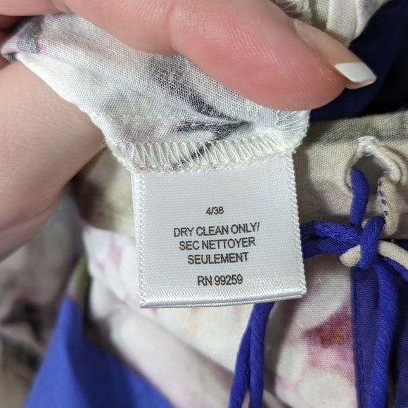 Vera Wang Rare 2012 Runway Silk Psychedelic Watercolor High-Low Skirt‎ Size 4 - Picture 11 of 11